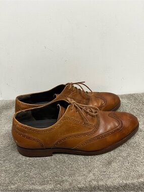 Cole Haan Grand.os Wingtip Oxford Men’s U.S. 11.5 Dress Shoes Cognac Brown